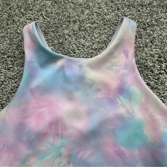 All in Motion Girls Pink Blue Purple Tie Dye Cropped Tank Top - Picture 5 of 11